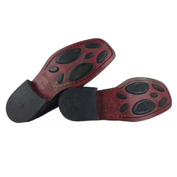 Paul‎ May Mens Black Brown Lace Up Square Toe Derby Shoes Size US 8 EUR 41 - Picture 7 of 9